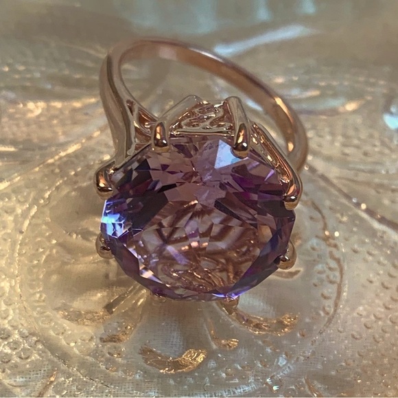 💜RDF Amethyst Solitaire Ring💜